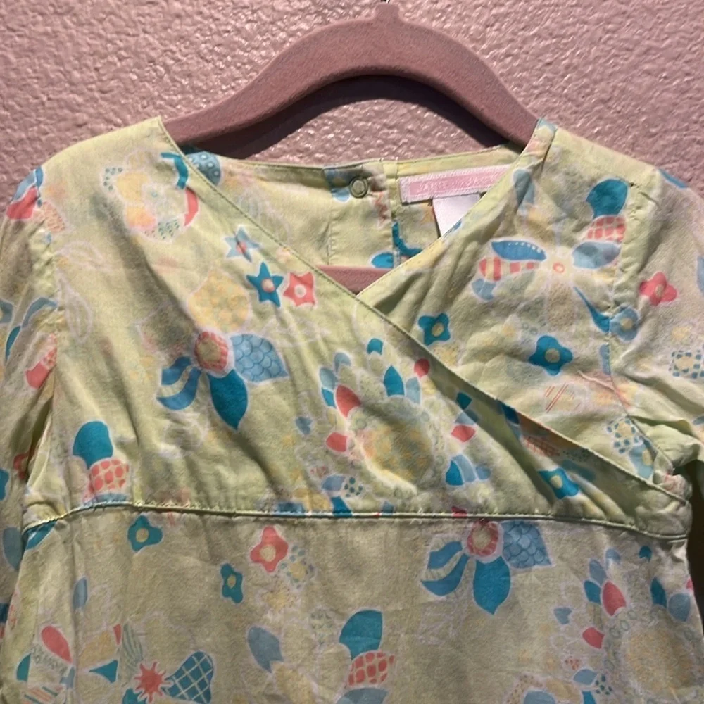 JANIE & JACK Girl’s Cabana Paradise Green Floral Swimsuit Coverup 12-18 Months